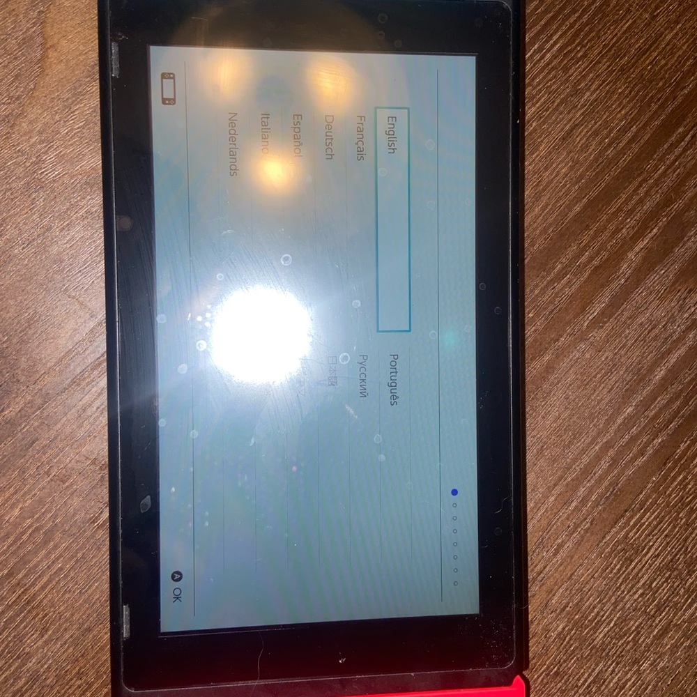 Nintendo Tablet with Black and Red Design